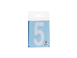 Chiffre autocollant 5 90mm blanc mat