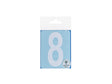 Chiffre autocollant 8 90mm blanc mat