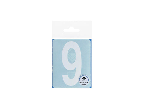 Plakcijfer 9 90mm wit mat, huisnummers — SKU COLOS-188180, EAN 8718924748138