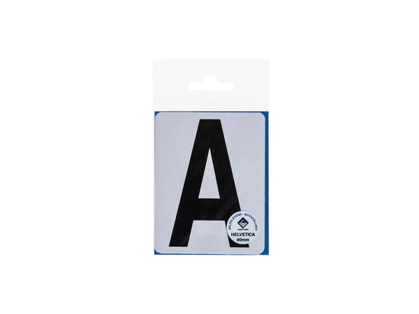 Lettre autocollante A 90mm noir mat