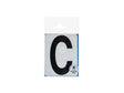 Plakletter C 90mm zwart mat