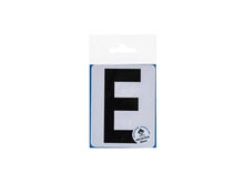 Plakletter E 90mm zwart mat