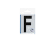 Plakletter F 90mm zwart mat