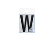 Plakletter W 90mm zwart mat