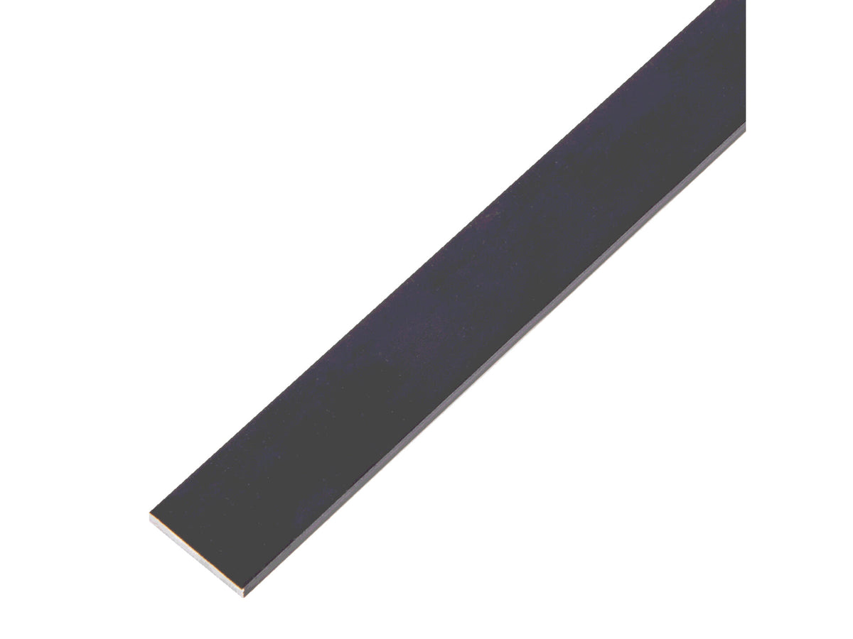 Platte stang 20x2 mm 200cm geanodiseerd aluminium zwart