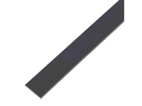 Platte stang 20x2 mm 200cm geanodiseerd aluminium zwart