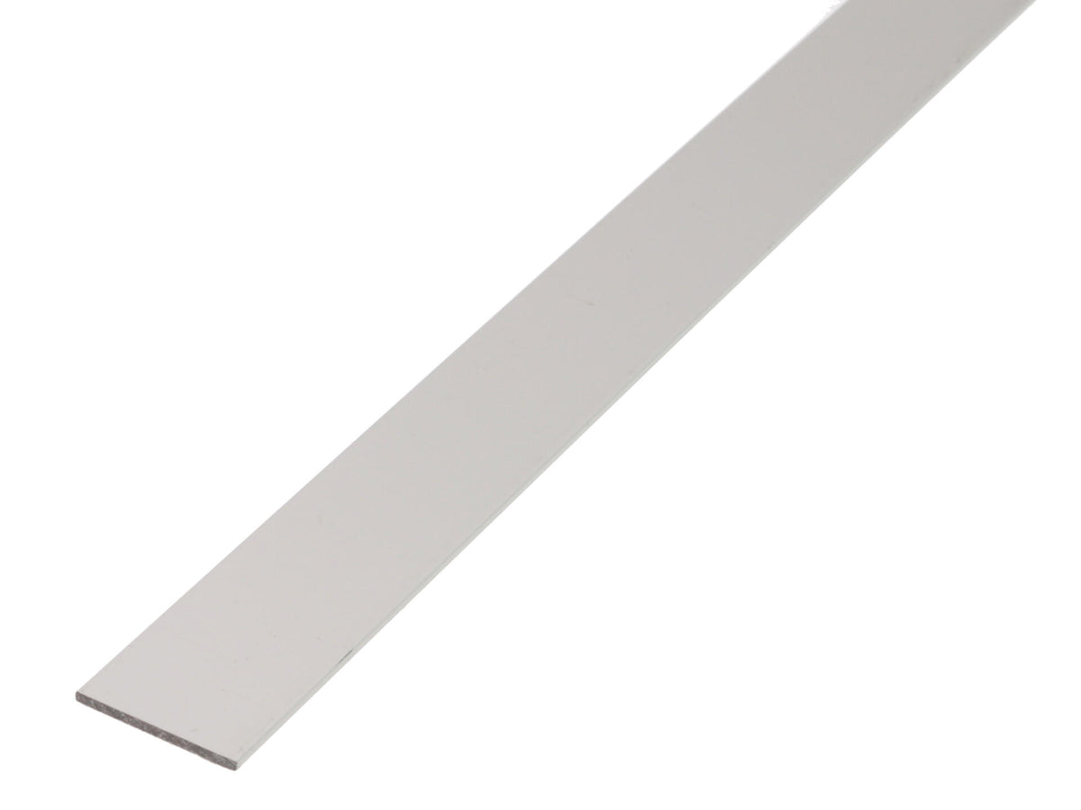 Platte strip 20x2 mm 200cm geanodiseerd aluminium zilver
