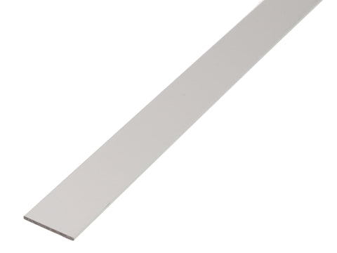 Platte strip 25x2 mm 100cm geanodiseerd aluminium zilver