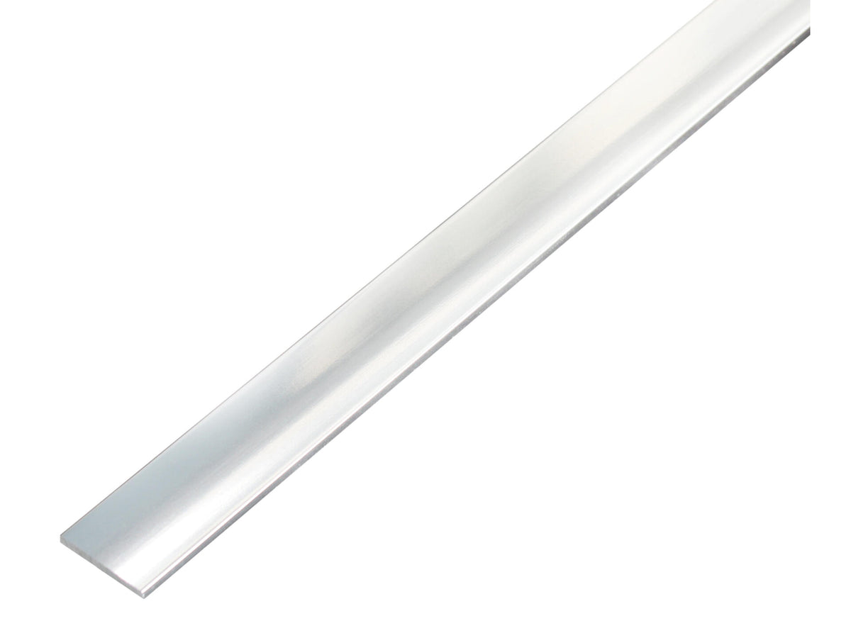 Platte strip zelfklevend 15x2 mm 100cm verchroomd aluminium