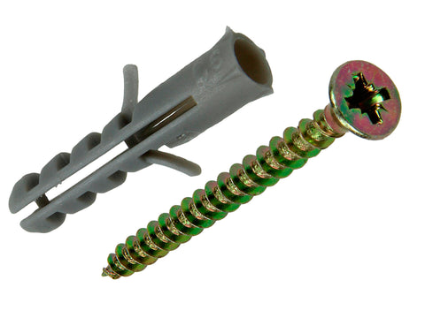 Mack Pluggen 6mm en schroef PE 4x40 mm 20 stuks
