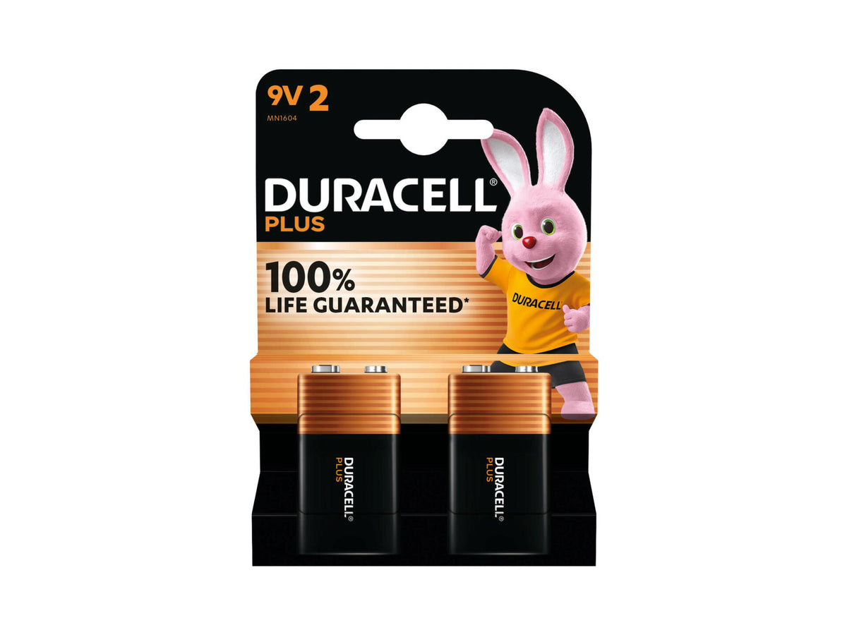 Duracell Plus batterij alkaline 9V 2 stuks