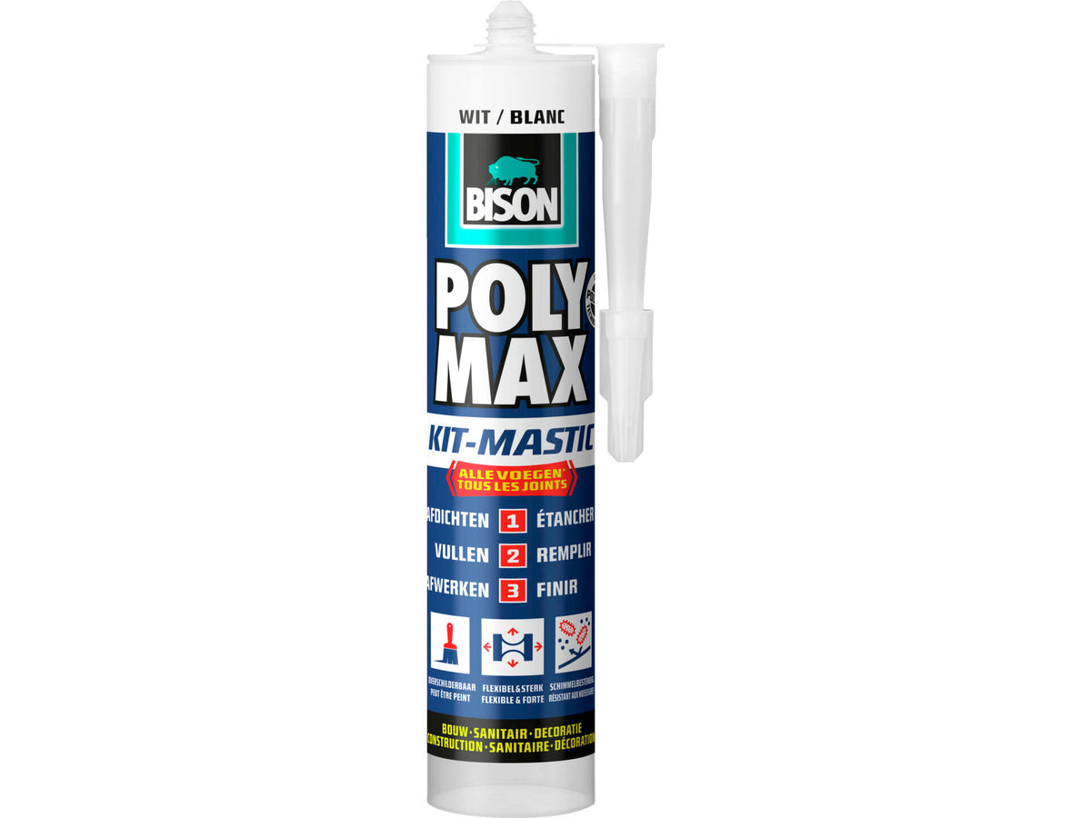 Bison Poly Max voegkit 280ml wit