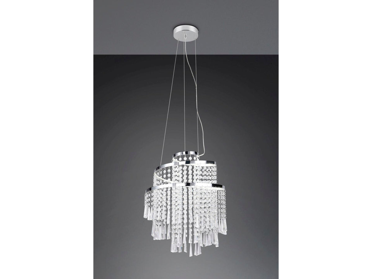 Trio Pomp LED hanglamp 30W chroom