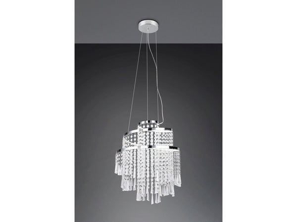 Trio Pomp suspension LED 30W chromé
