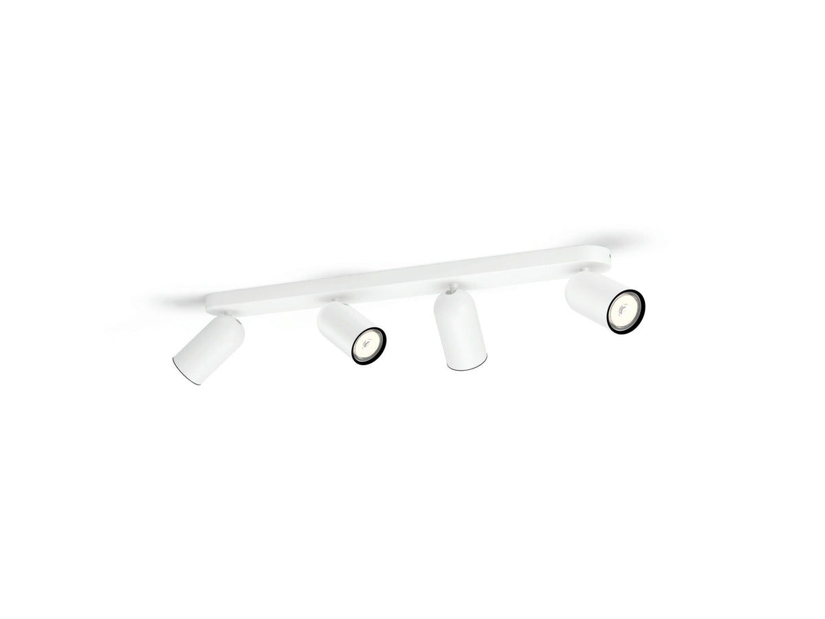 Philips Pongee balkspot GU10 max. 4x10 W dimbaar wit, opbouwspots — SKU COLOS-859212, EAN 8718696164853
