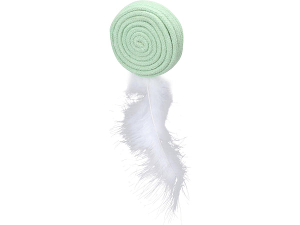 Flamingo Poppy jouet pour chat disque avec plumes 15cm disponible en 3 couleurs