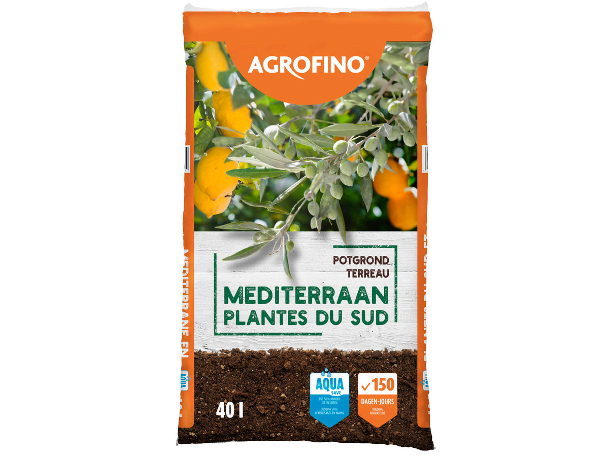 Agrofino Potgrond voor mediterrane planten Aquasafe 40L