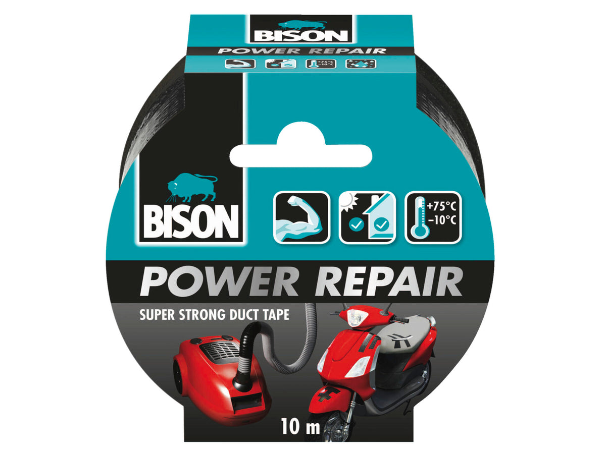 Bison Power Repair reparatietape 10m x 50mm zwart