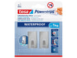 Tesa Powerstrips handdoekhaakje 4,5cm 1kg inox 2 stuks