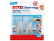 Tesa Powerstrips handdoekhaakje 4cm 1kg inox 2 stuks
