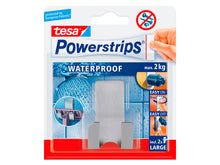 Tesa Powerstrips scheermeshouder rvs