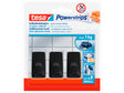 Tesa Powerstrips crochet adhésif S rectangle 3,9cm 1kg noir 3 pièces