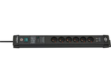 Brennenstuhl Premium-Line stekkerdoos 6x met USB-poorten, schakelaar en kabel 3m zwart
