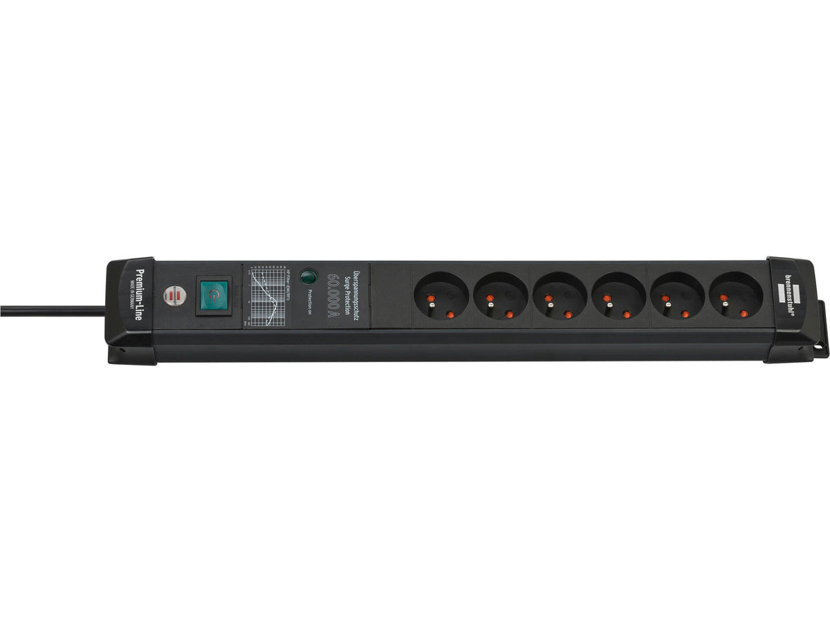 Brennenstuhl Premium-Line stekkerdoos 6x met schakelaar en kabel 3m zwart
