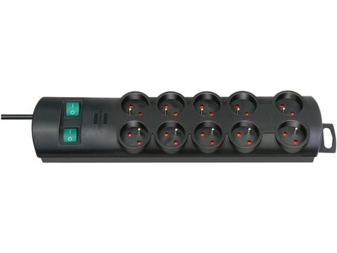 Brennenstuhl Primera-Line stekkerdoos 10x met schakelaar en kabel 2m zwart