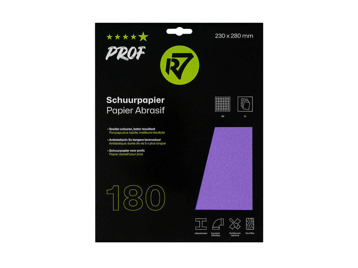 Prof schuurpapier K180 230x280 mm 3 stuks