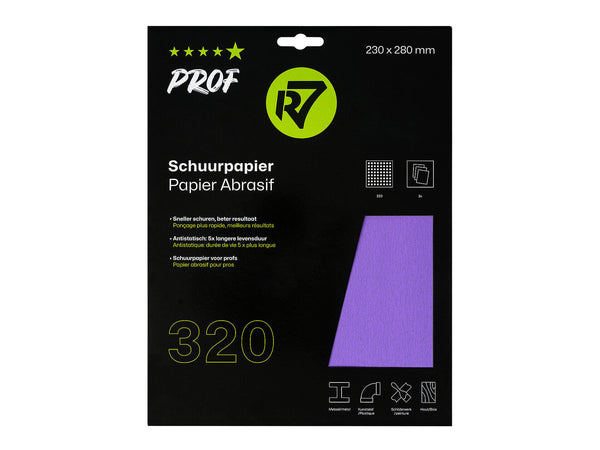 Prof schuurpapier K320 230x280 mm 3 stuks