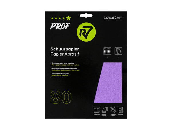 Prof schuurpapier K80 230x280 mm 3 stuks