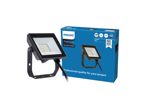 Philips ProjectLine LED straler 20W warm wit zwart