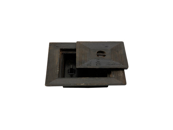 Couvercle de puits double 40x40 cm fonte