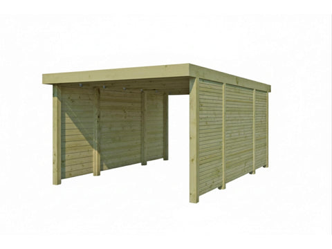 Woodlands QB carport combi C 307x554 cm