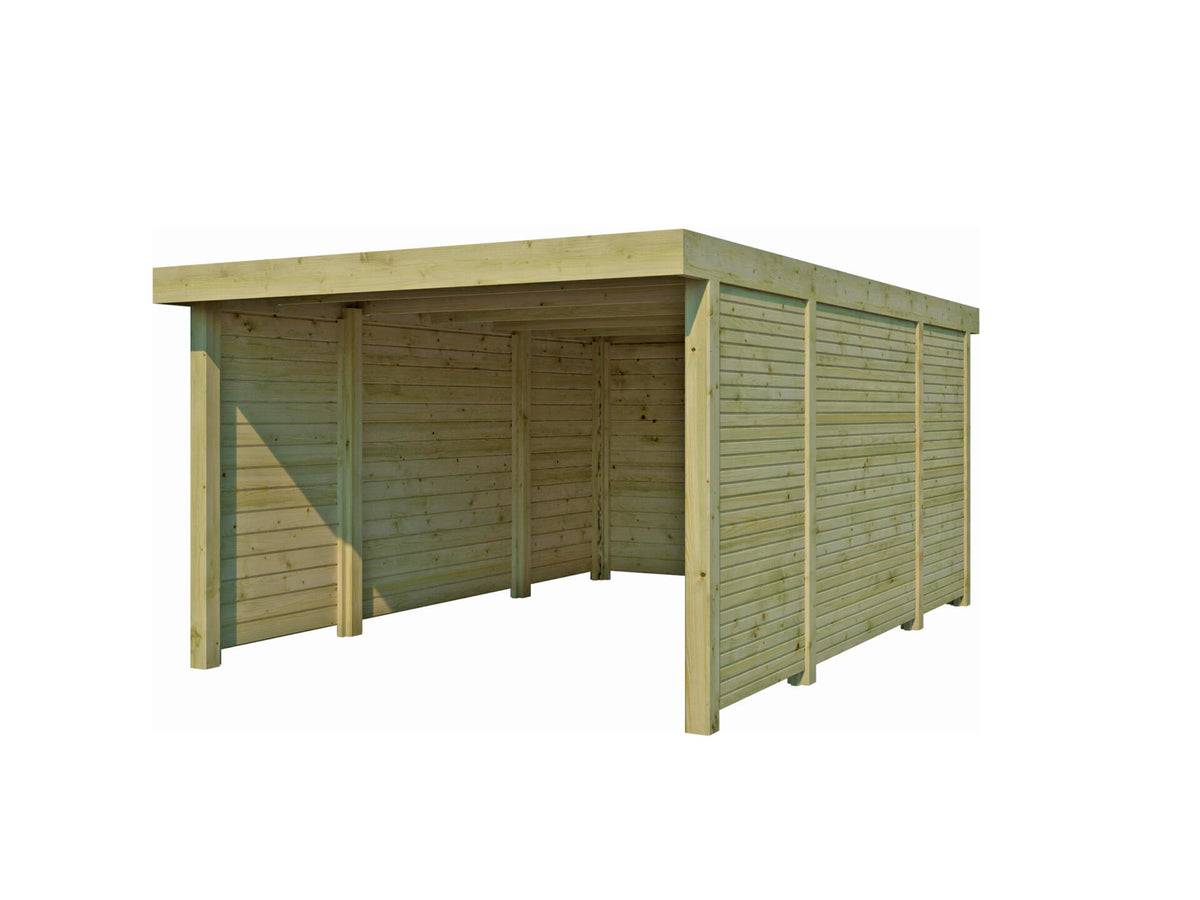 Woodlands QB carport combi D 307x554 cm