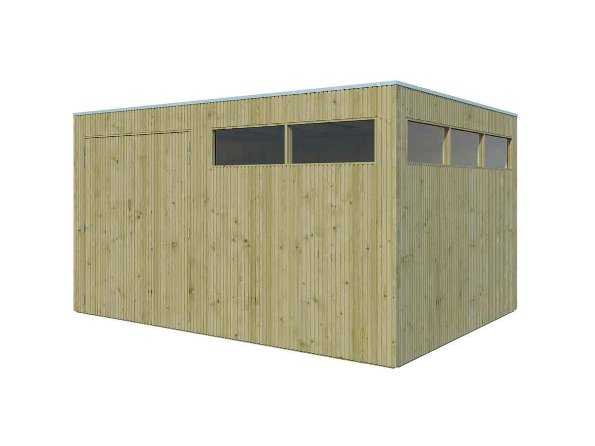 Woodlands QBV L houten tuinhuis 399x298x220 cm hout geïmpregneerd