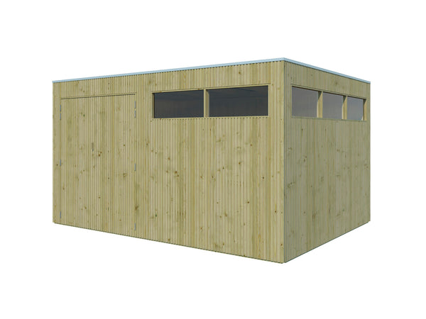Woodlands QBV L houten tuinhuis 399x298x220 cm hout geïmpregneerd