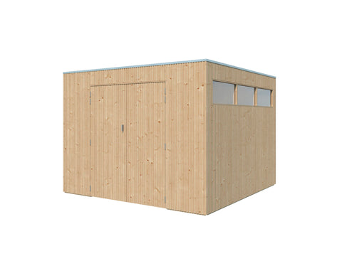 Woodlands QBV M houten tuinhuis 298x298x220 cm blokhut