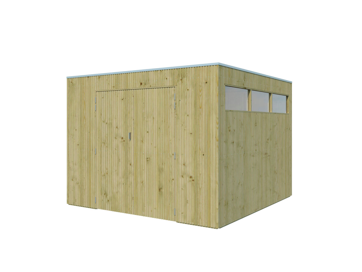 Woodlands QBV M houten tuinhuis 298x298x220 cm hout geïmpregneerd