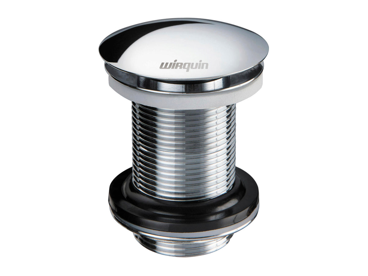 Wirquin Quick Clac wastafelplug zonder overloop 75mm messing grijs