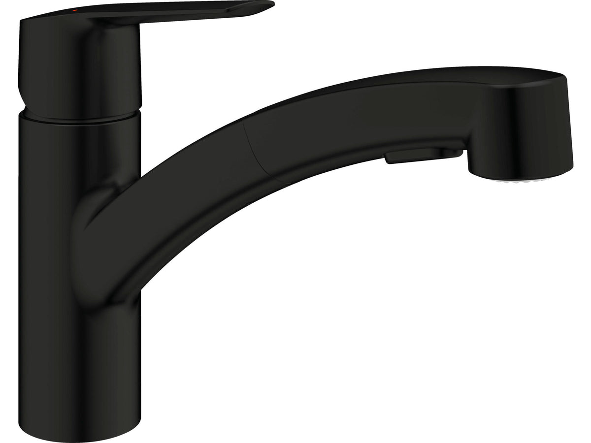 GROHE QuickFix Start keukenmengkraan uitrekbare uitloop zwart