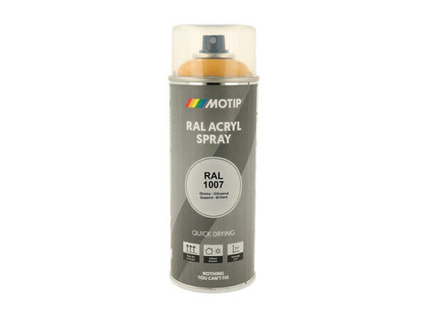 Motip RAL 1007 acryl lakspray hoogglans 0,4l narcissengeel