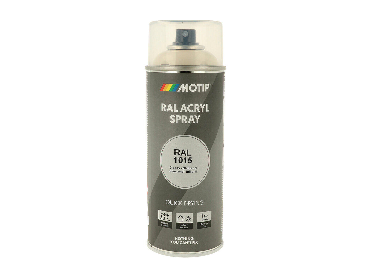 Motip RAL 1015 acryl lakspray hoogglans 0,4l licht ivoor