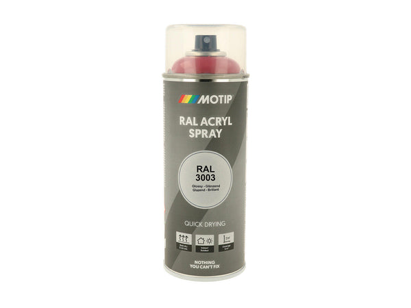Motip RAL 3003 laque acrylique en spray brillant 0,4l rouge rubis