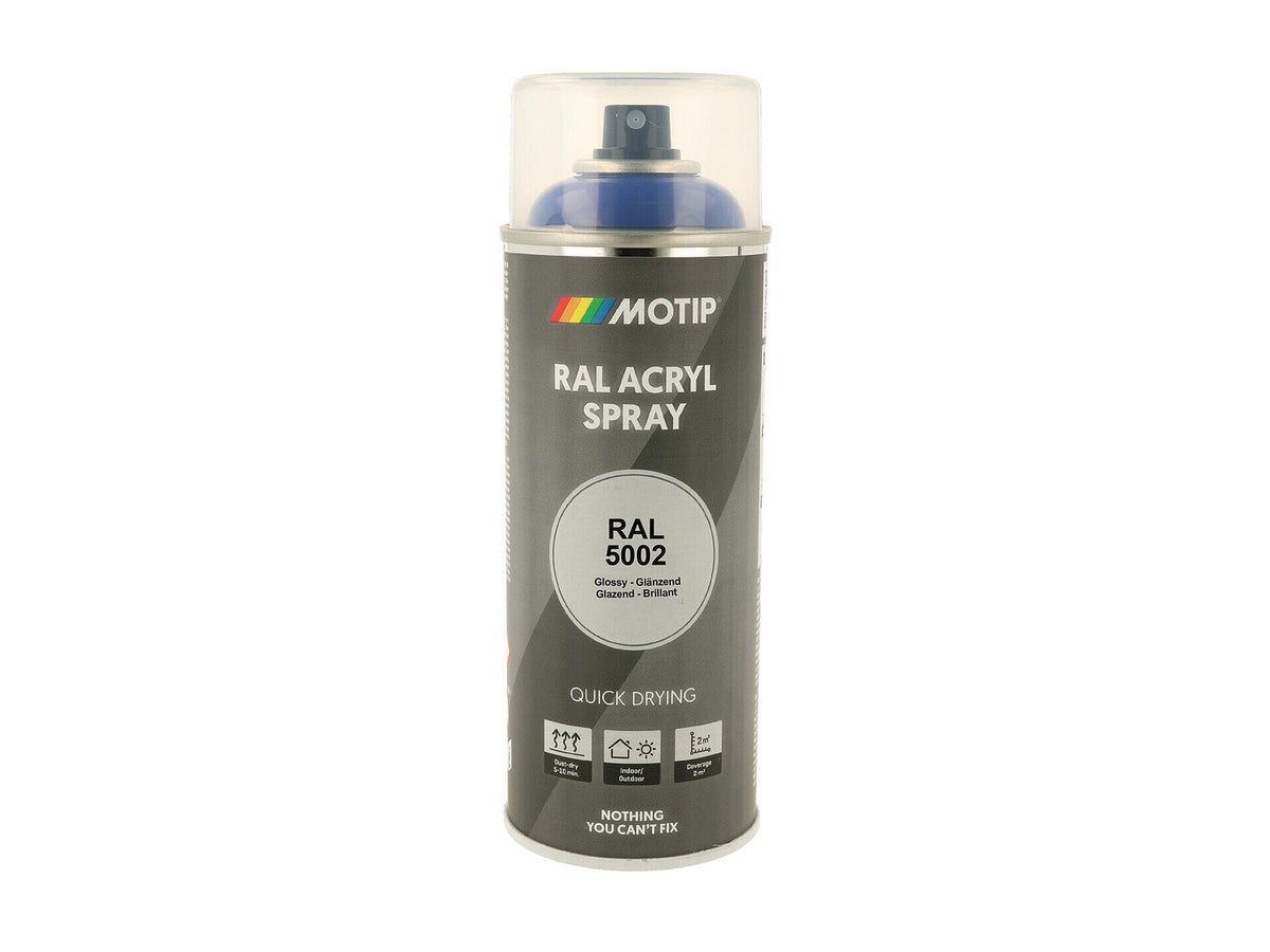 Motip RAL 5002 acryl lakspray hoogglans 0,4l ultramarijn blauw