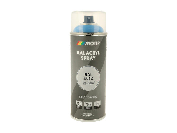 Motip RAL 5012 acryl lakspray hoogglans 0,4l lichtblauw