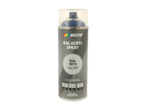 Motip RAL 5013 acryl lakspray hoogglans 0,4l kobaltblauw