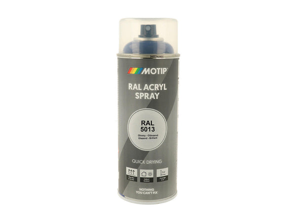Motip RAL 5013 acryl lakspray hoogglans 0,4l kobaltblauw