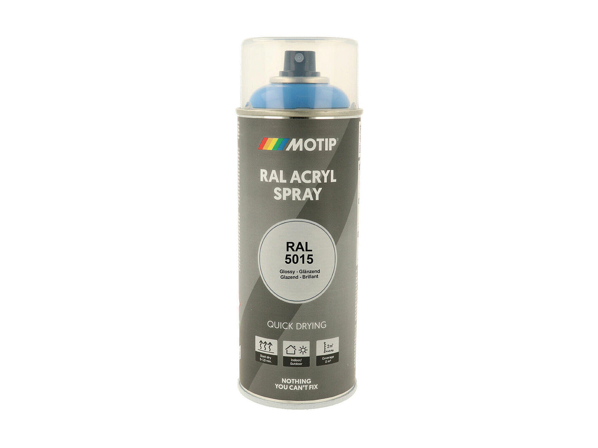 Motip RAL 5015 acryl lakspray hoogglans 0,4l hemelsblauw